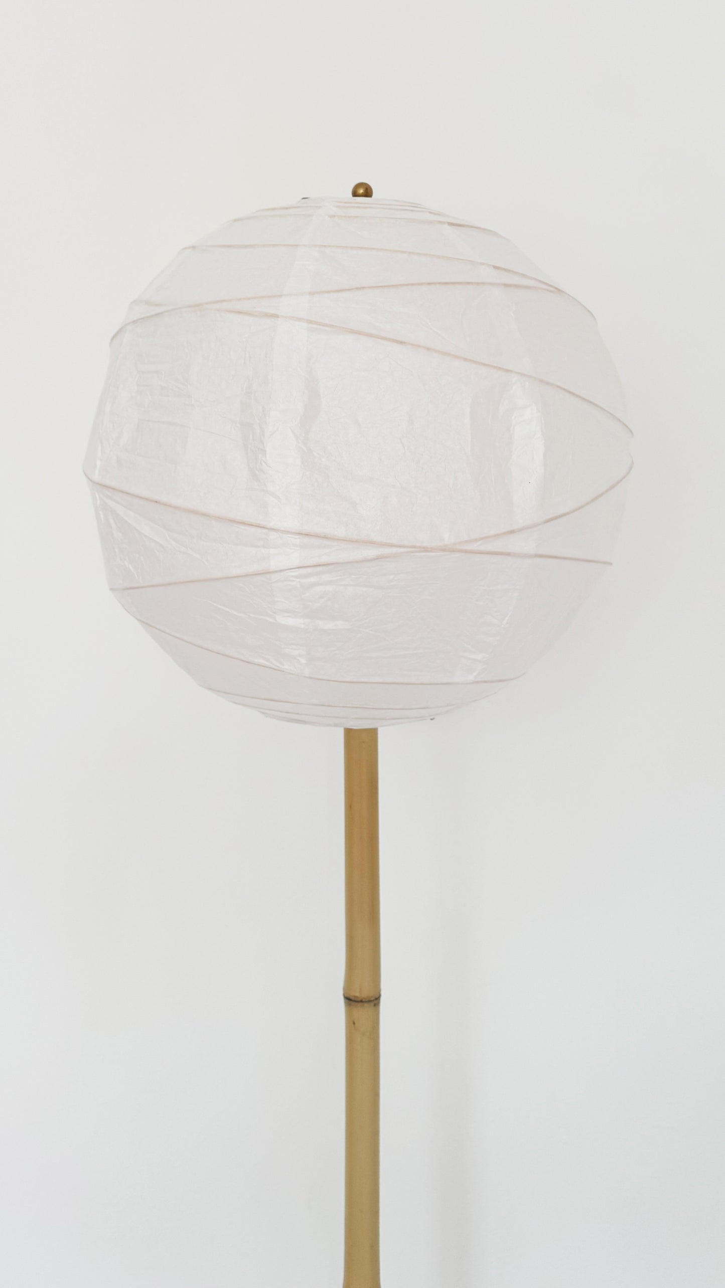 Terracotta and Bamboo Lollipop Floor Lamp