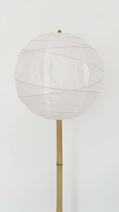 Terracotta and Bamboo Lollipop Floor Lamp