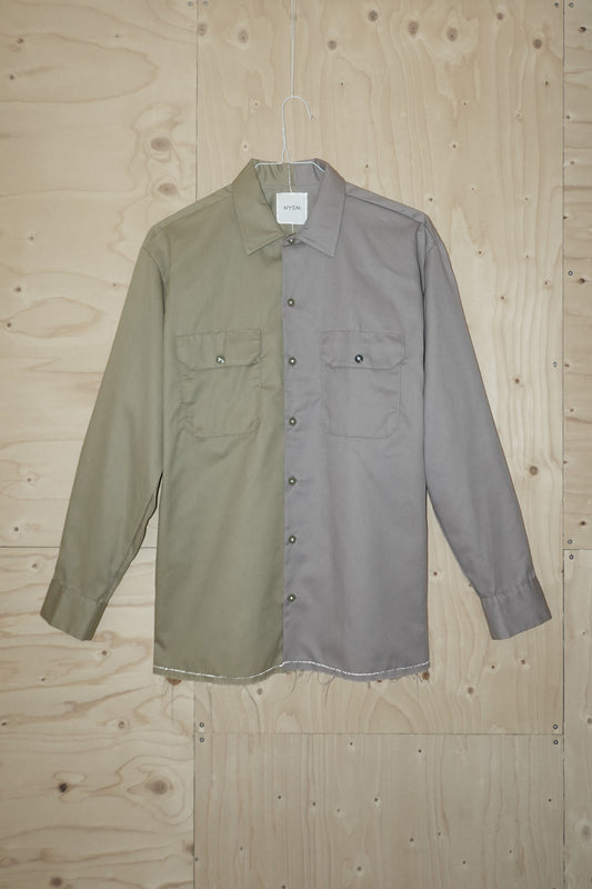 Shirt - Khaki & Grey